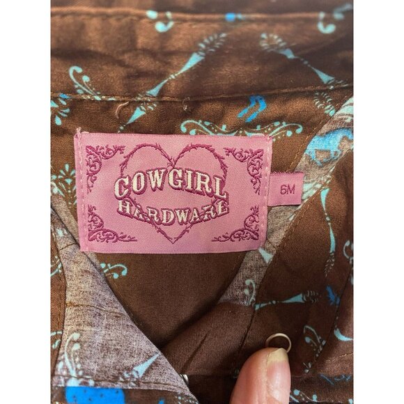 Western Cowgirl Shirt & One Piece Size 3-6 Months BOTH Pieces Bling Pearl Snaps - Picture 5 of 15